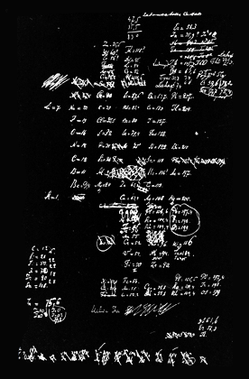Mendeleevs first sketch of the periodic table of the elements